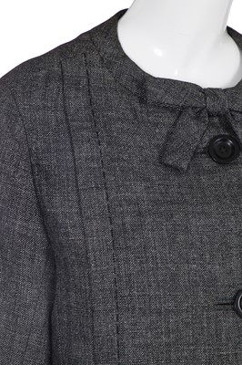 Lot 308 - A Christian Dior Europe grey wool suit, mid-1960s