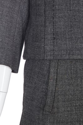 Lot 308 - A Christian Dior Europe grey wool suit, mid-1960s