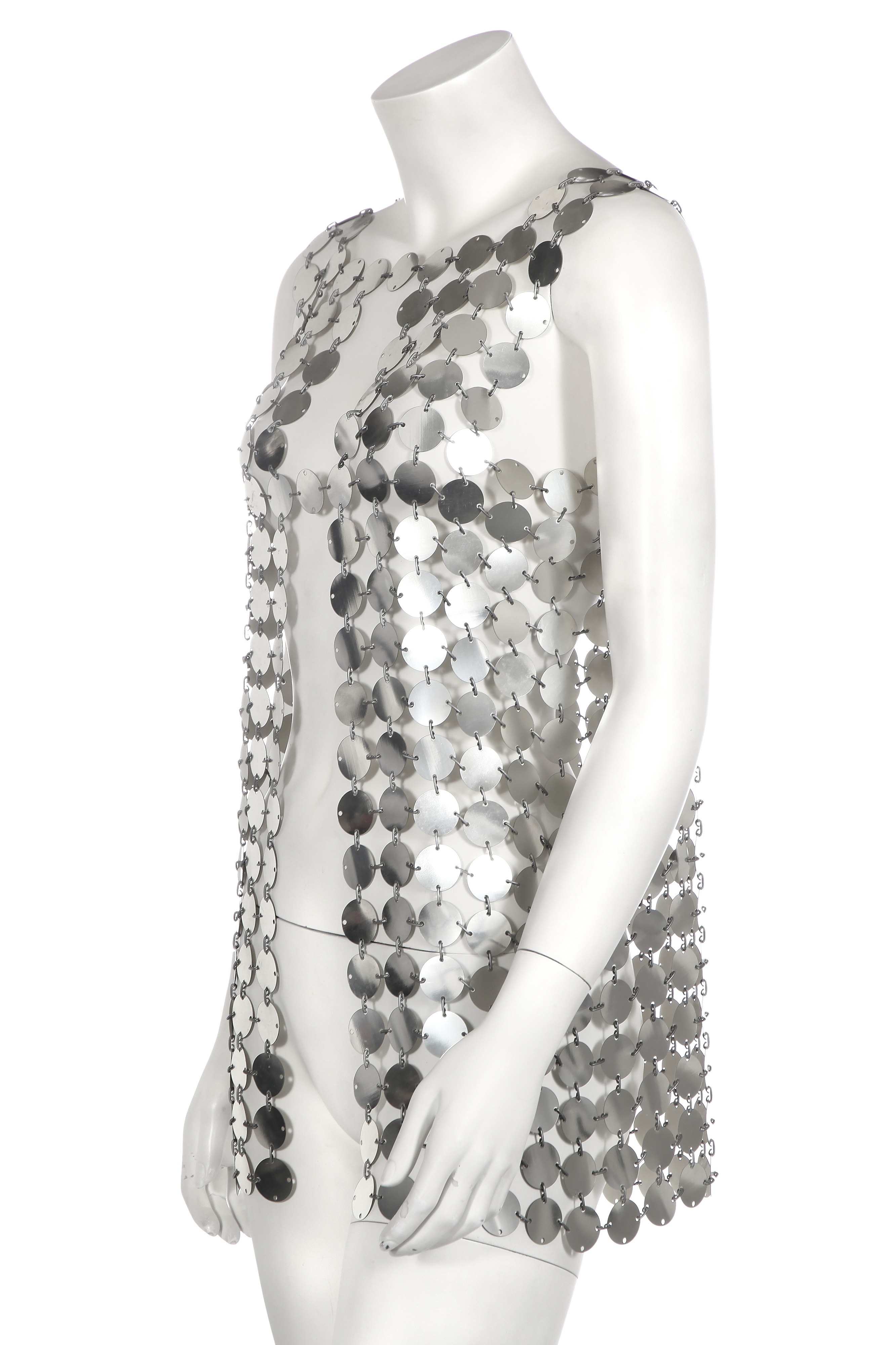 Lot 359 - A silver acrylic chain-linked tabard in the