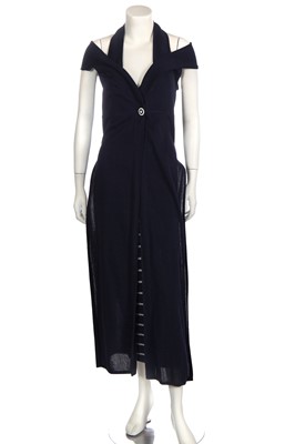 Lot 179 - A Karl Lagerfeld navy cotton jersey ensemble, 1990s