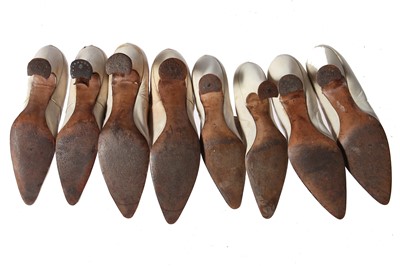 Lot 466 - Nine pairs of shoes/boots, 1890s-early 1920s