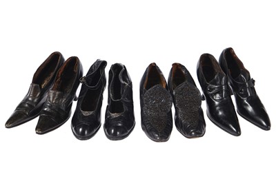 Lot 466 - Nine pairs of shoes/boots, 1890s-early 1920s