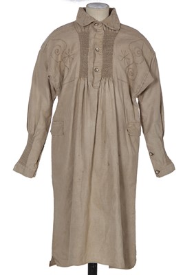 Lot 452 - A heavy brown drabbet smock, 1900s