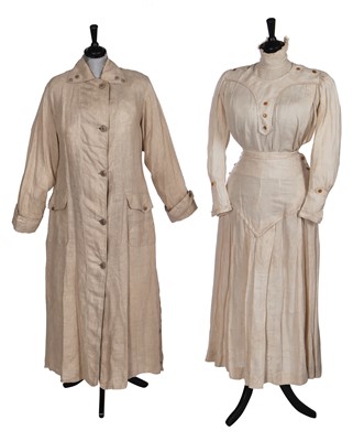 Lot 476 - A linen duster coat, circa 1873