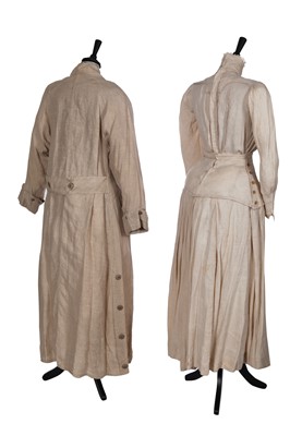 Lot 476 - A linen duster coat, circa 1873