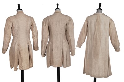 Lot 476 - A linen duster coat, circa 1873