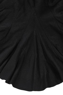 Lot 180 - A Hussein Chalayan black felted wool-blend skirt, 'Panoramic' collection, Autumn-Winter 1998-99