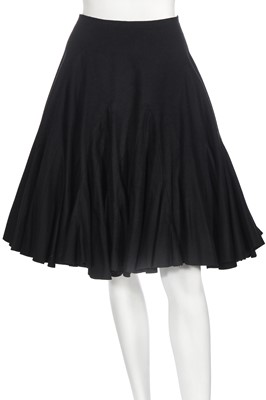 Lot 180 - A Hussein Chalayan black felted wool-blend skirt, 'Panoramic' collection, Autumn-Winter 1998-99