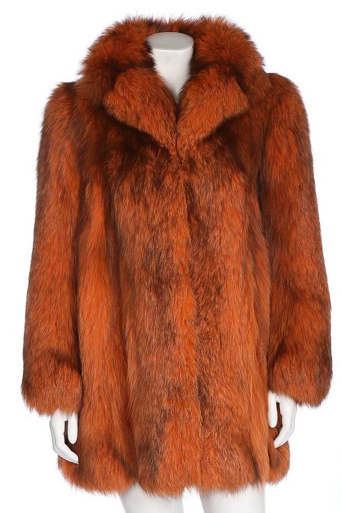 Click for high resolution Lot 28 - A Dior orange fox fur coat, probably 1980s,...