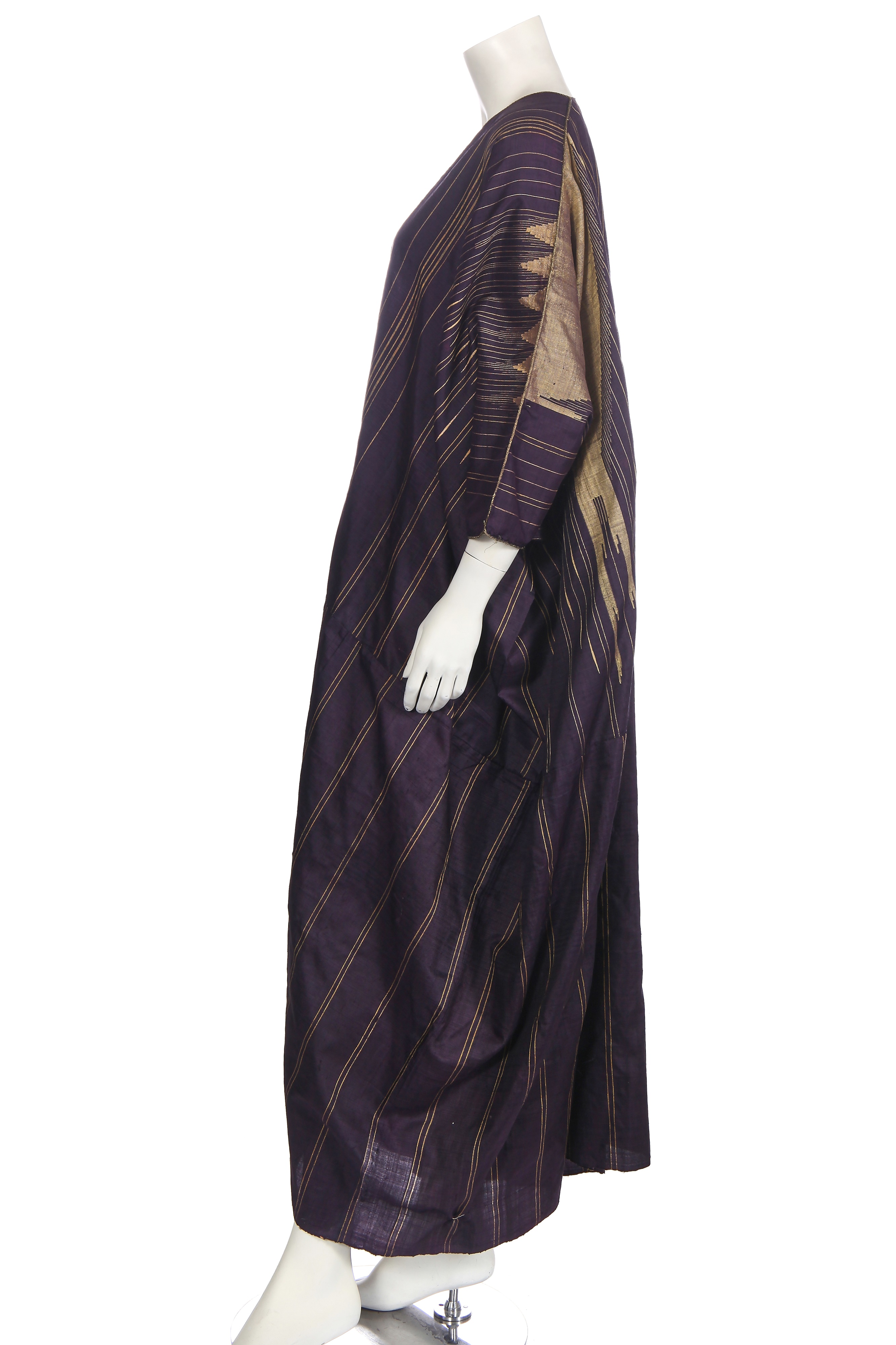 Lot 513 - A purple and gold silk Aba robe, Syrian,