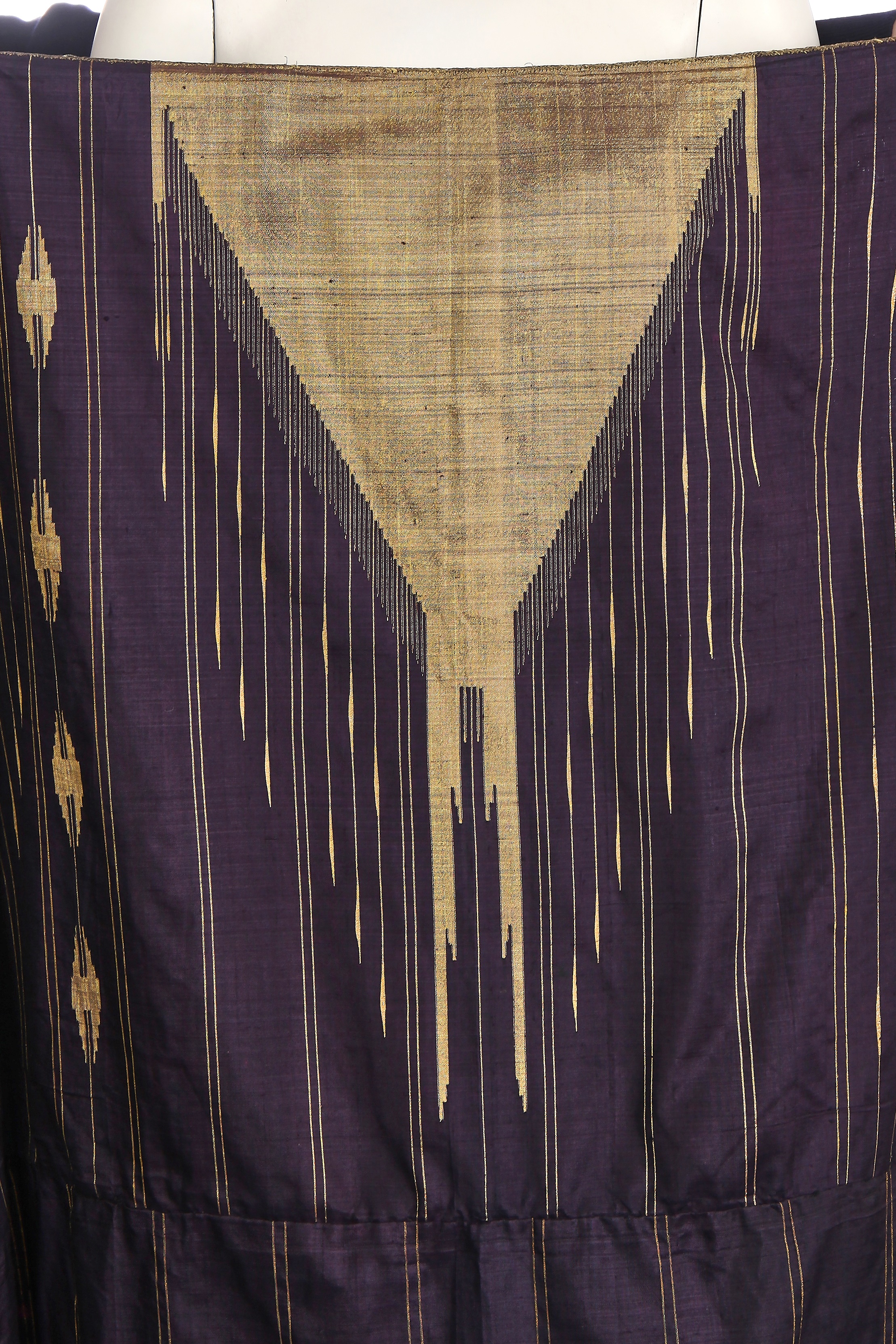 Lot 513 - A purple and gold silk Aba robe, Syrian,