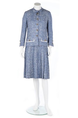 Lot 347 - A Chanel couture printed wool ensemble, Spring-...