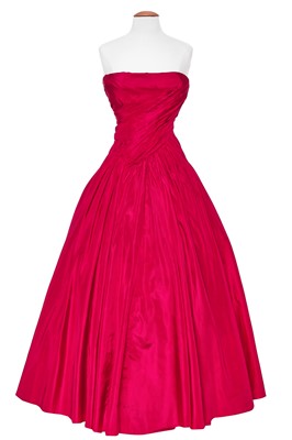 Lot 63 - Madonna's Christian Dior silk taffeta ball gown circa 1953, worn in the role of Eva Peron in the film 'Evita', 1996