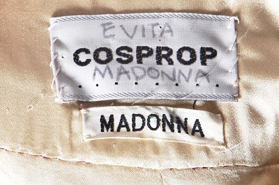 Lot 64 - Madonna's pink satin evening coat worn in the role of Eva Peron, for the film 'Evita', 1996