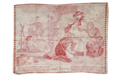 Lot 434 - A printed cotton handkerchief, 'The Stolen Child', 1850s