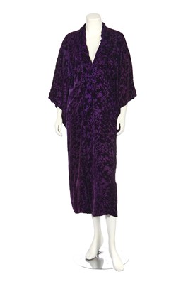 Lot 397 - A purple devoré robe, 1930s