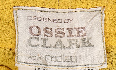 Lot 29 - An Ossie Clark for Radley yellow moss crêpe...