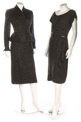 Lot 354 - A Lilli Ann black mohair New Look suit, early...