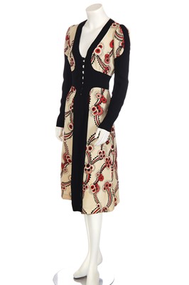 Lot 162 - An Ossie Clark/Celia Birtwell for Radley 'Mystic Daisy' printed moss crêpe dress, circa 1970