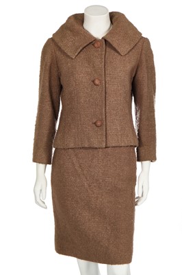 Lot 345 - A Pierre Cardin for Berg of London brown tweed suit, circa 1960