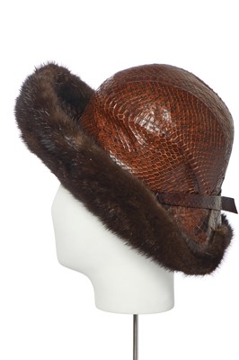 Lot 290 - Two Christian Dior mink-trimmed hats, circa 1965