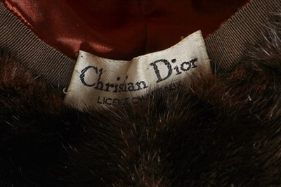 Lot 290 - Two Christian Dior mink-trimmed hats, circa 1965