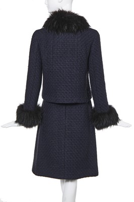 Lot 5 - A fine Chanel ink-blue tweed suit, Autumn-Winter 2000-01