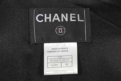 Lot 36 - A Chanel black wool single-breasted jacket, Spring-Summer 2007