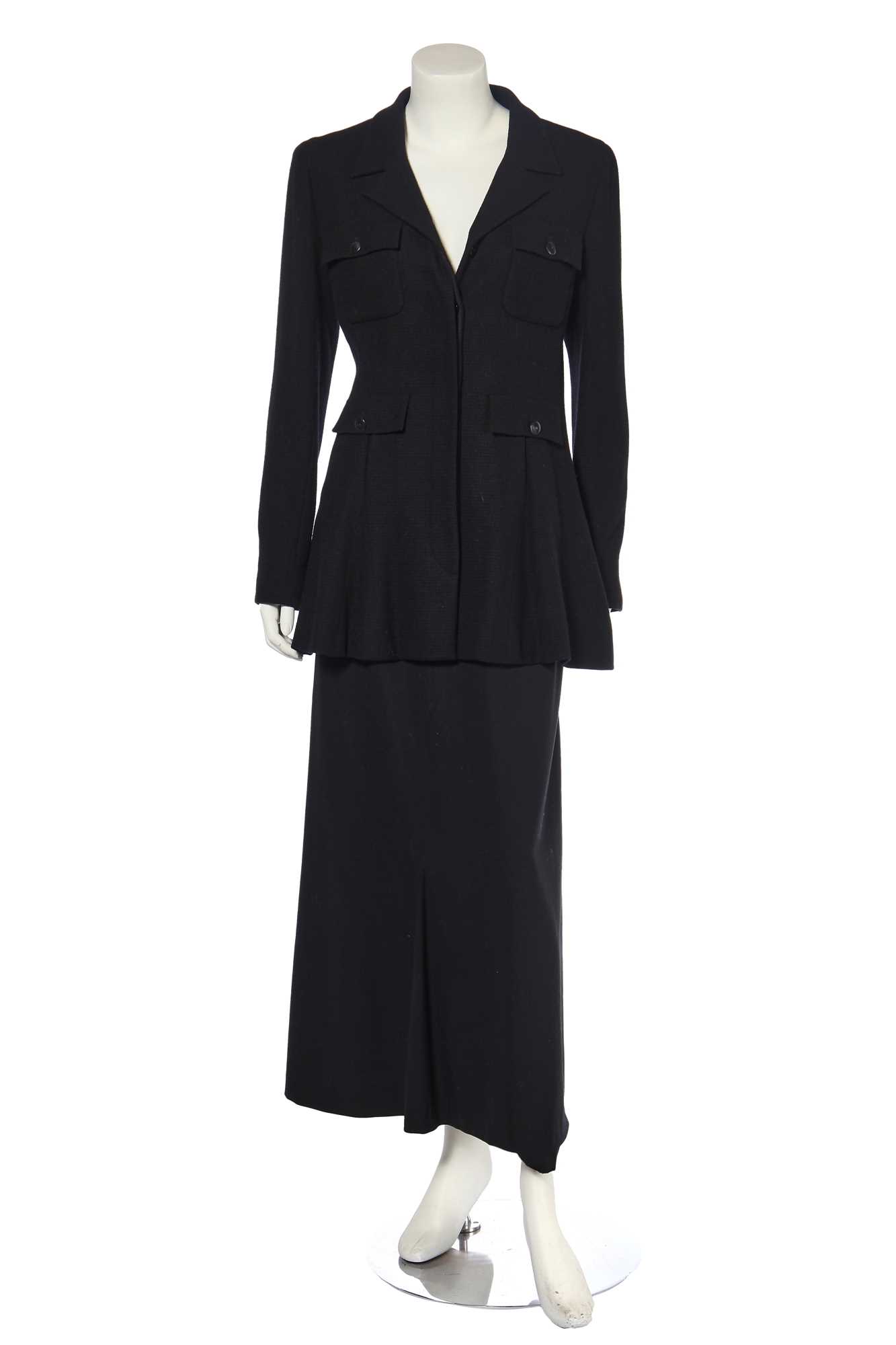 Lot 37 - A Chanel black wool single-breasted jacket, Spring-Summer 2002