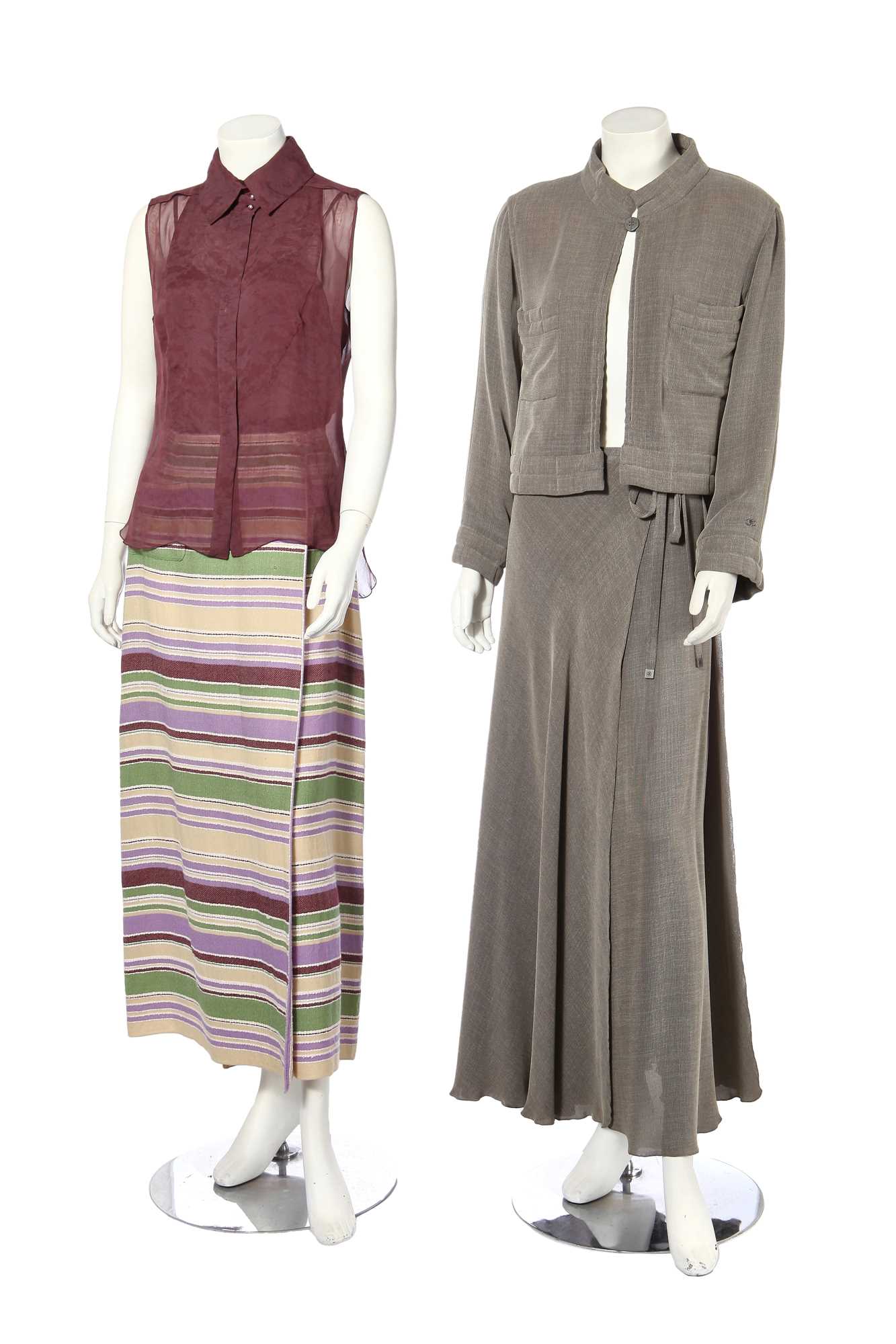 Lot 39 - A group of Chanel clothing in shades of purple and brown, 1999-2002