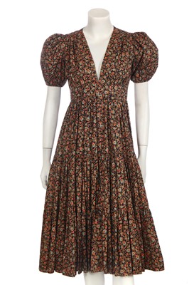 Lot 340 - An Ossie Clark for Radley printed floral cotton dress, circa 1970