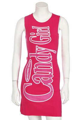 Lot 169 - A Moschino Barbie-pink 'Candy Girl' lycra mini dress, 2000s