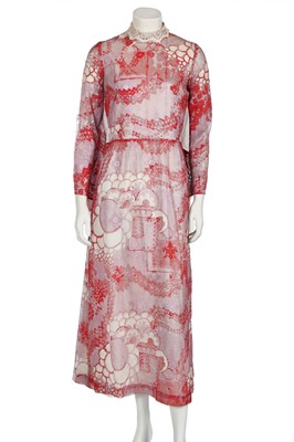 Lot 338 - A Catherine Buckley stencilled lace gown, 1970s