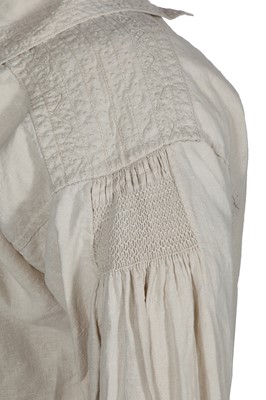 Lot 449 - A good embroidered linen farmer's smock, late 19th century