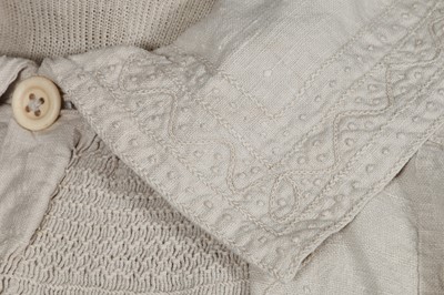 Lot 449 - A good embroidered linen farmer's smock, late 19th century