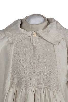 Lot 449 - A good embroidered linen farmer's smock, late 19th century