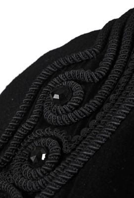 Lot 121 - A Pierre Balmain couture black wool cape, circa 1950