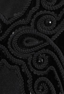 Lot 121 - A Pierre Balmain couture black wool cape, circa 1950