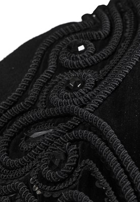 Lot 121 - A Pierre Balmain couture black wool cape, circa 1950