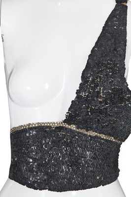 Lot 93 - Four Erté gold and pink sequinned halterneck bodies for 'Mètal', 1930s