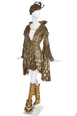 Lot 95 - An Erté sequined gold lamé coat, 1930s
