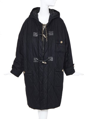 Lot 9 - A Chanel quilted cotton duffle coat, circa 1987