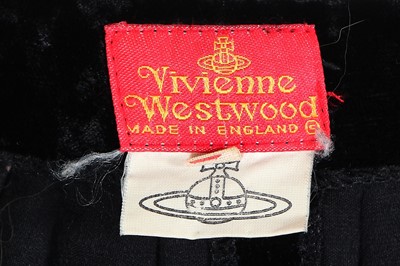 Lot 244 - A Vivienne Westwood black velvet mini-crini, possibly 'Harris Tweed' collection, Autumn-Winter 1987