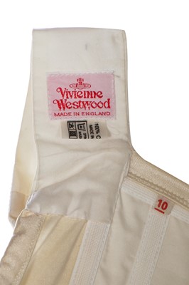 Lot 197 - A Vivienne Westwood white cotton corset ensemble, circa 1987