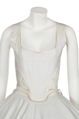 Lot 197 - A Vivienne Westwood white cotton corset ensemble, circa 1987