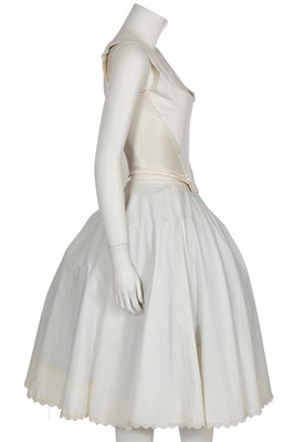 Lot 197 - A Vivienne Westwood white cotton corset ensemble, circa 1987