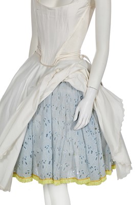 Lot 197 - A Vivienne Westwood white cotton corset ensemble, circa 1987