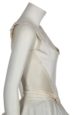 Lot 197 - A Vivienne Westwood white cotton corset ensemble, circa 1987