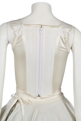 Lot 197 - A Vivienne Westwood white cotton corset ensemble, circa 1987