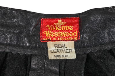 Lot 250 - A Vivienne Westwood leather mini-crini, 'Time Machine' collection, Autumn-Winter 1988